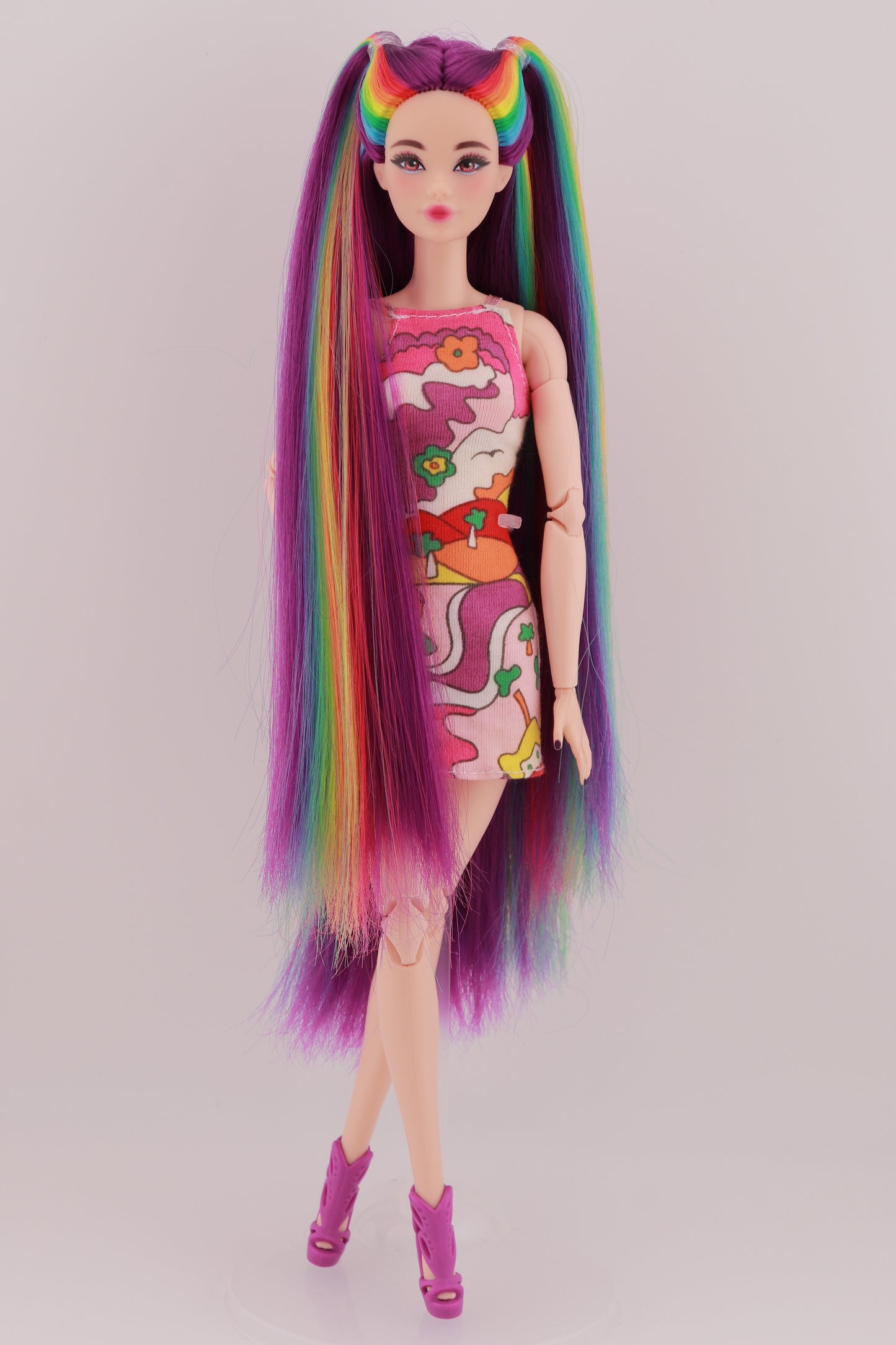 Purple and Rainbow Hair Odile Barbie