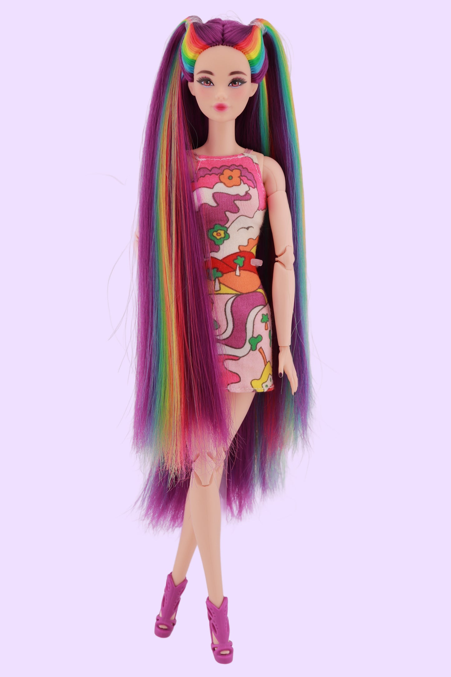 Purple and Rainbow Hair Odile Barbie