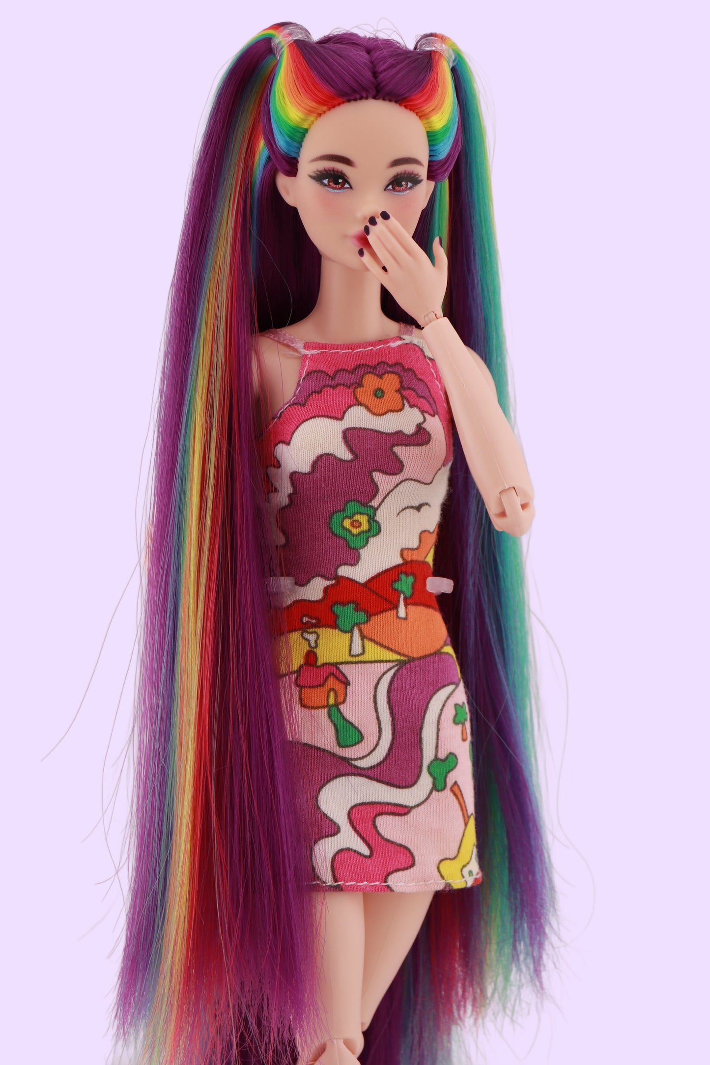 Purple and Rainbow Hair Odile Barbie