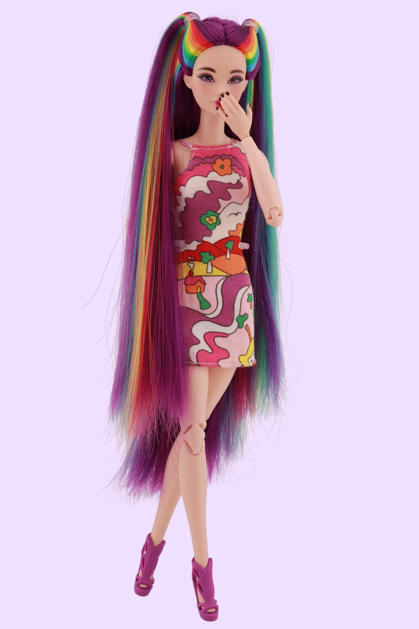 Purple and Rainbow Hair Odile Barbie