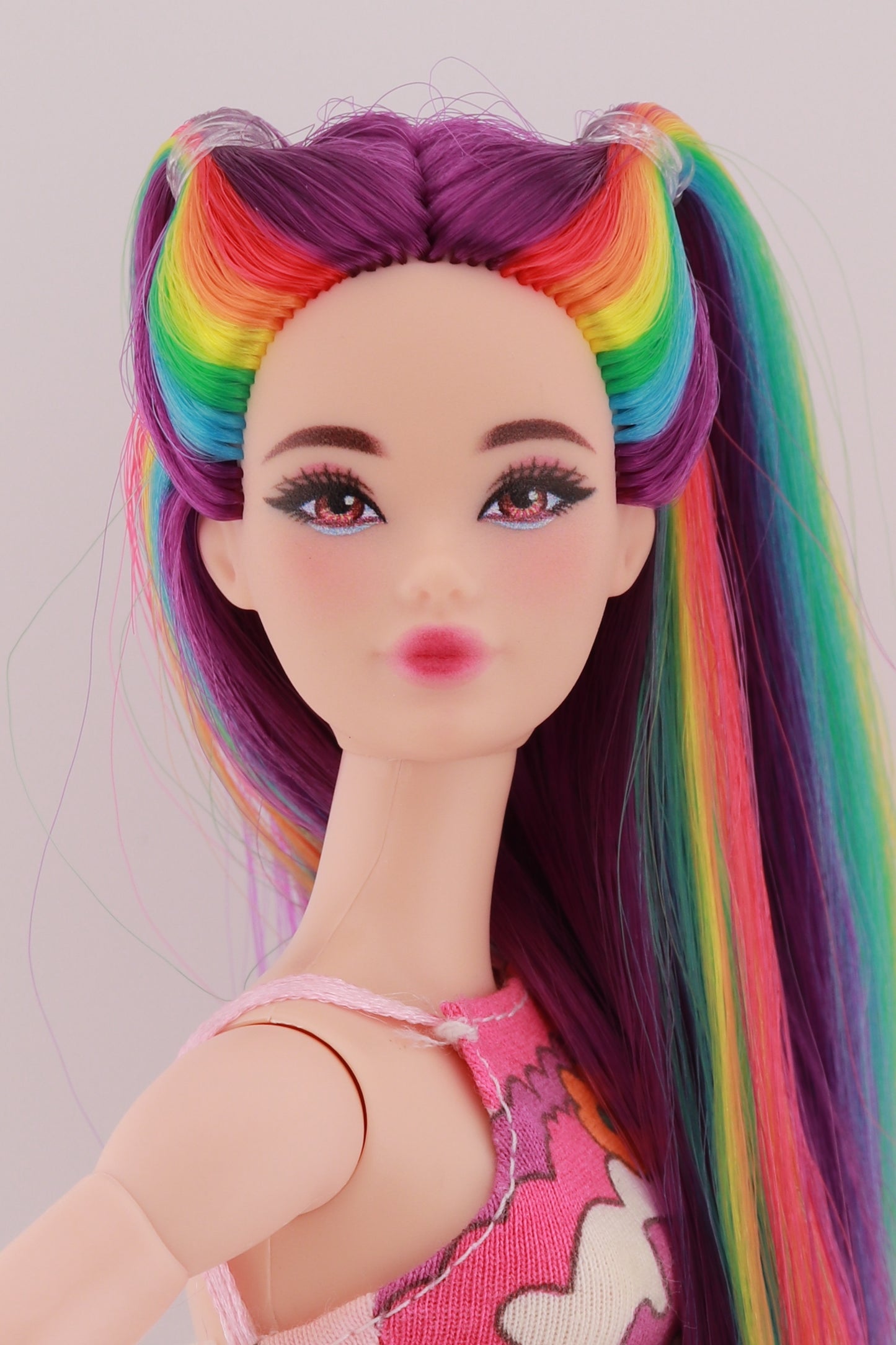 Purple and Rainbow Hair Odile Barbie