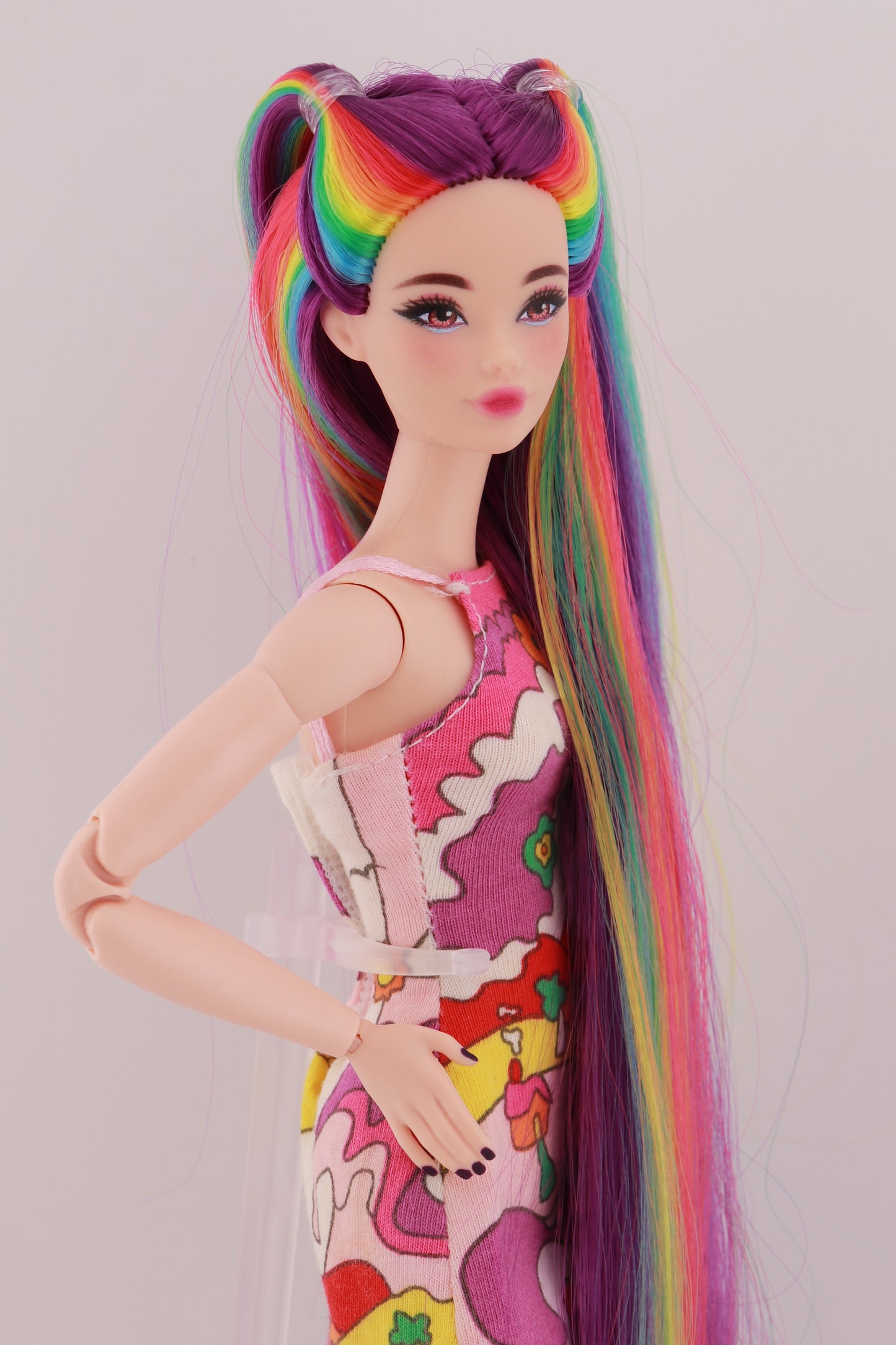 Purple and Rainbow Hair Odile Barbie