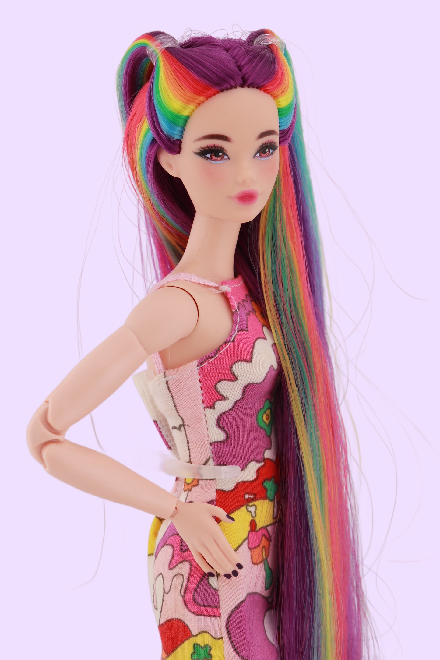 Purple and Rainbow Hair Odile Barbie