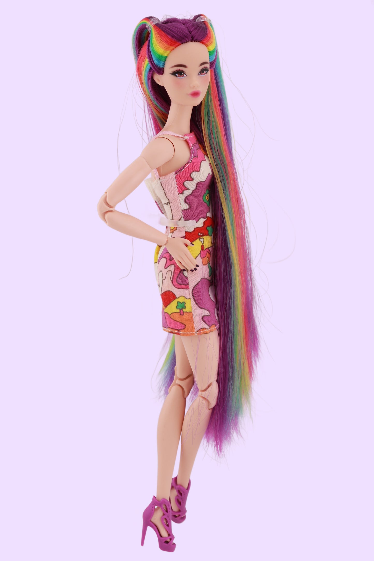 Purple and Rainbow Hair Odile Barbie