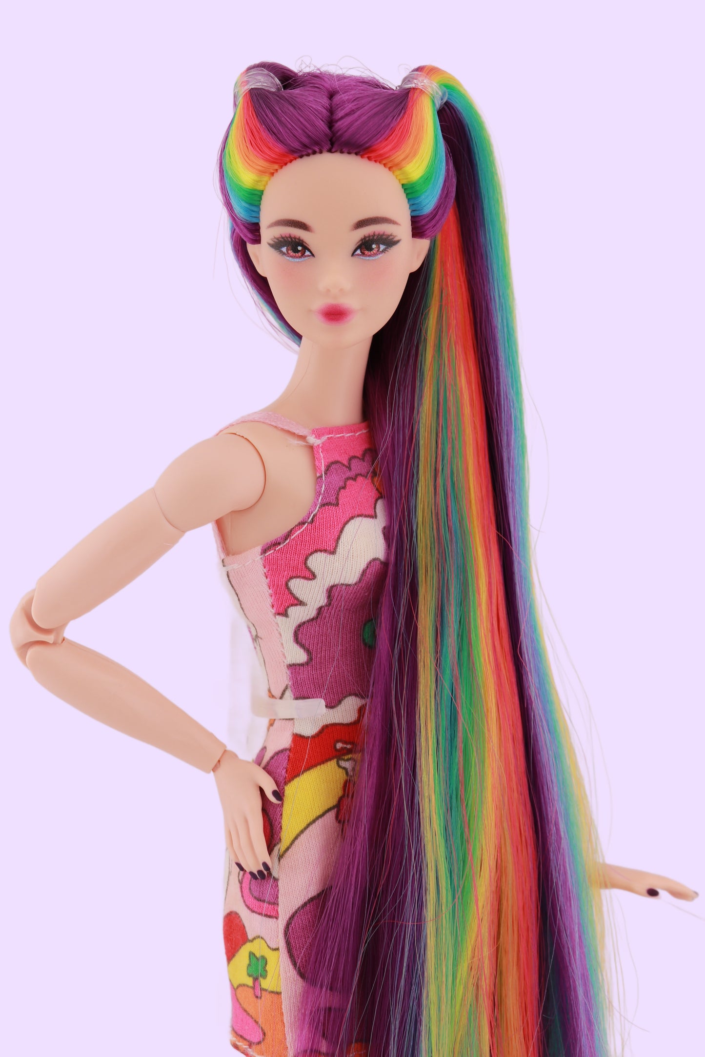 Purple and Rainbow Hair Odile Barbie