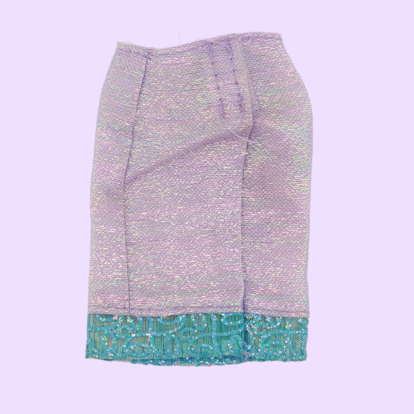 Shimmer Lavender Skirt with Blue Detail