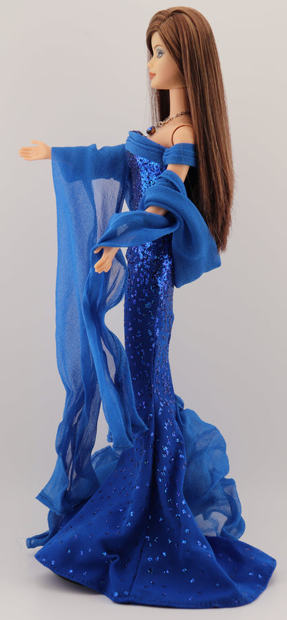 2002 Rare Sapphire September Birthstone Barbie Brunette