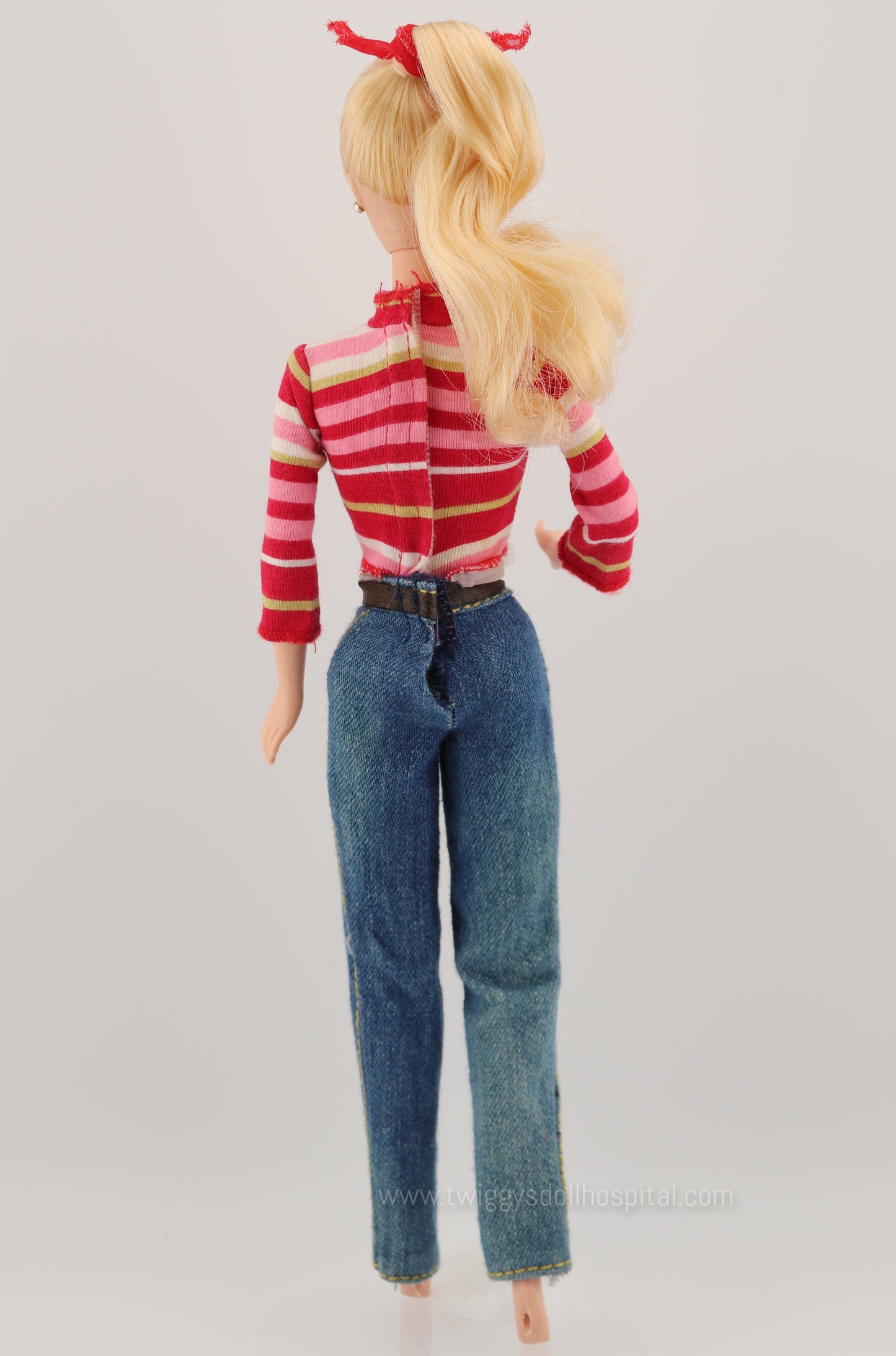 1990s Barbie Striped Shirt and Jeans