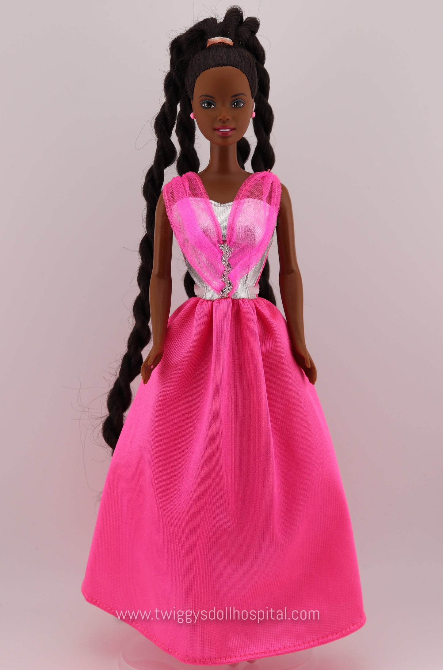 1990s Barbie Hot Pink Ball Gown