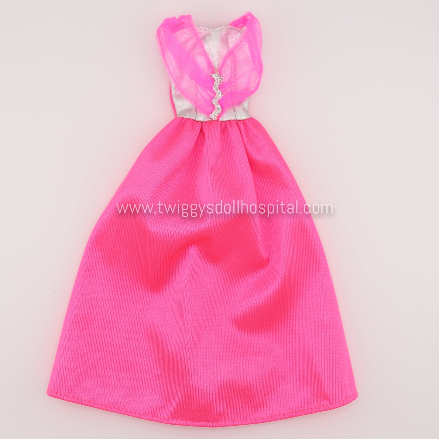 1990s Barbie Hot Pink Ball Gown