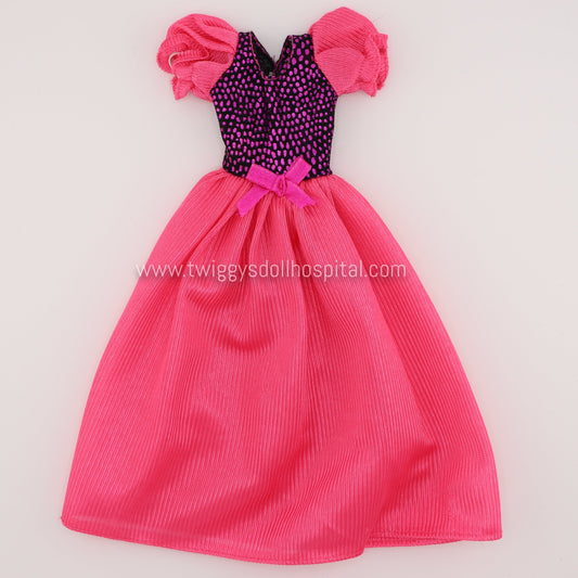 80s/90s Barbie Fashion Pink Gown