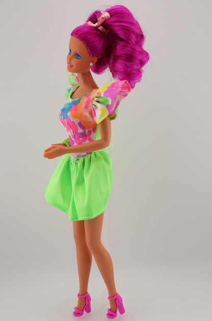 1989 Wedding Fantasy Barbie Restyled with Pink Hair