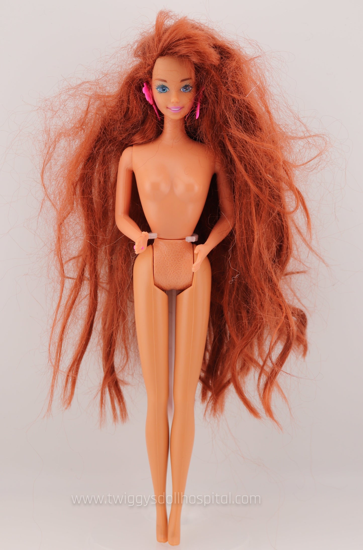 1993 Glitter Hair Barbie Red Head Restyled