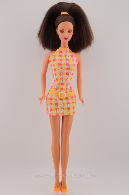 1998 Pretty in Plaid Brunette Barbie Restored