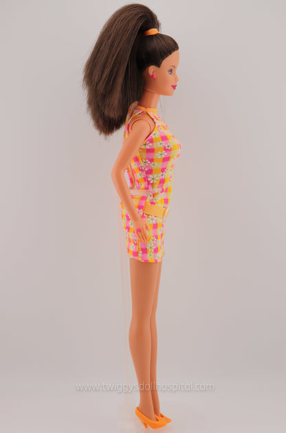 1998 Pretty in Plaid Brunette Barbie Restored