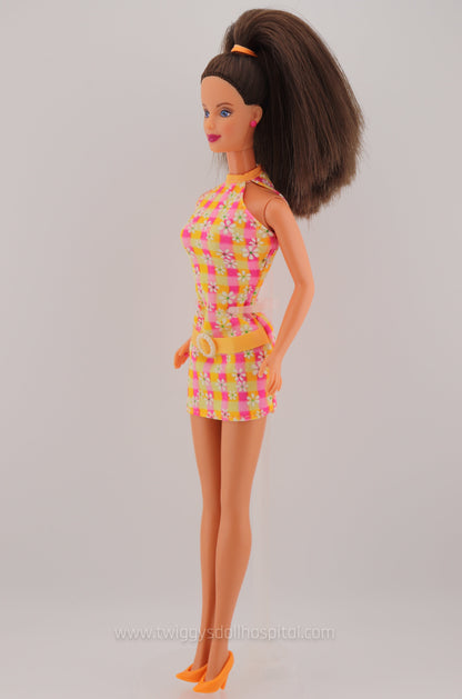 1998 Pretty in Plaid Brunette Barbie Restored