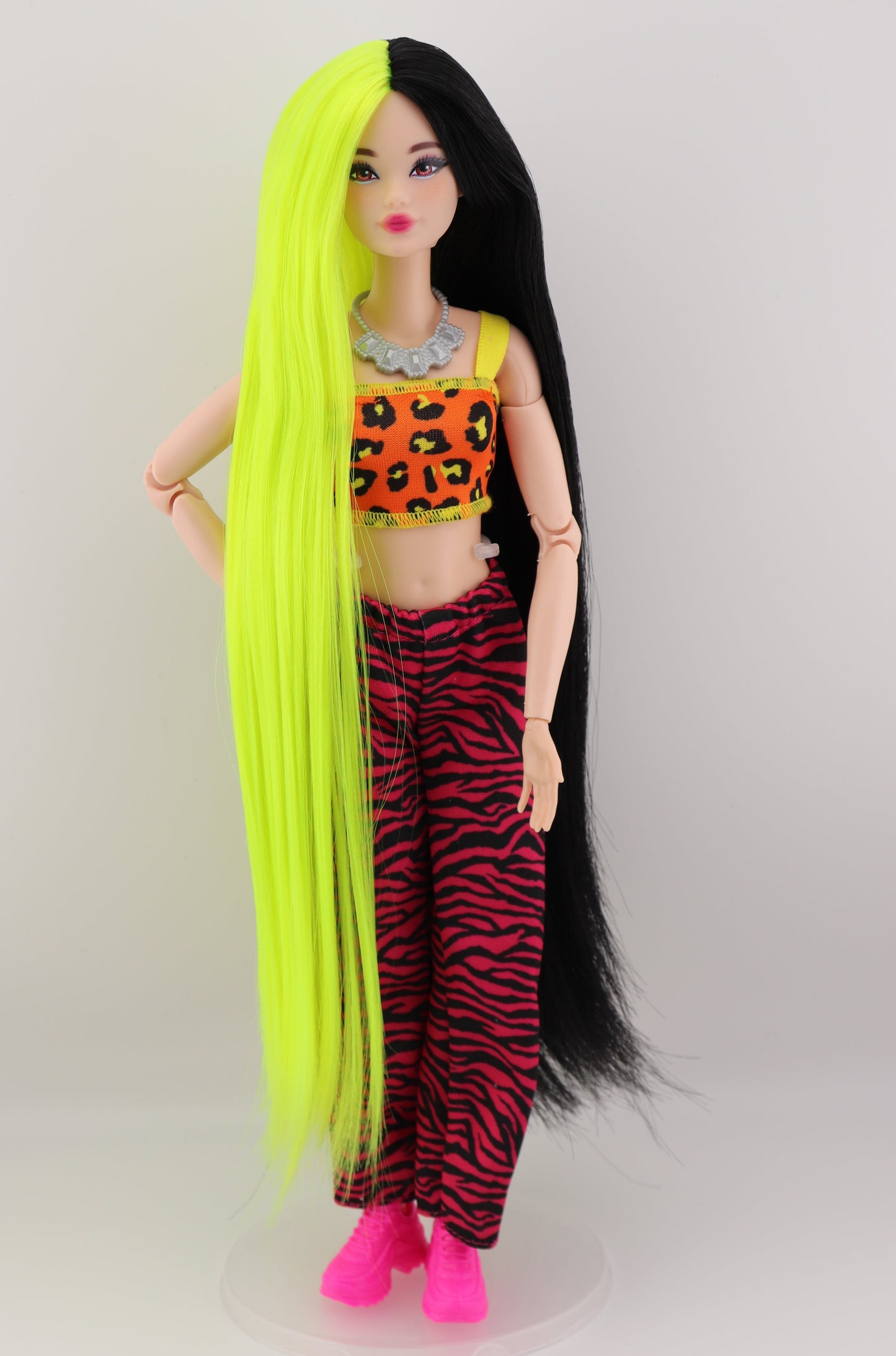 Billie Eilish inspired OOAK Barbie with Odile Face