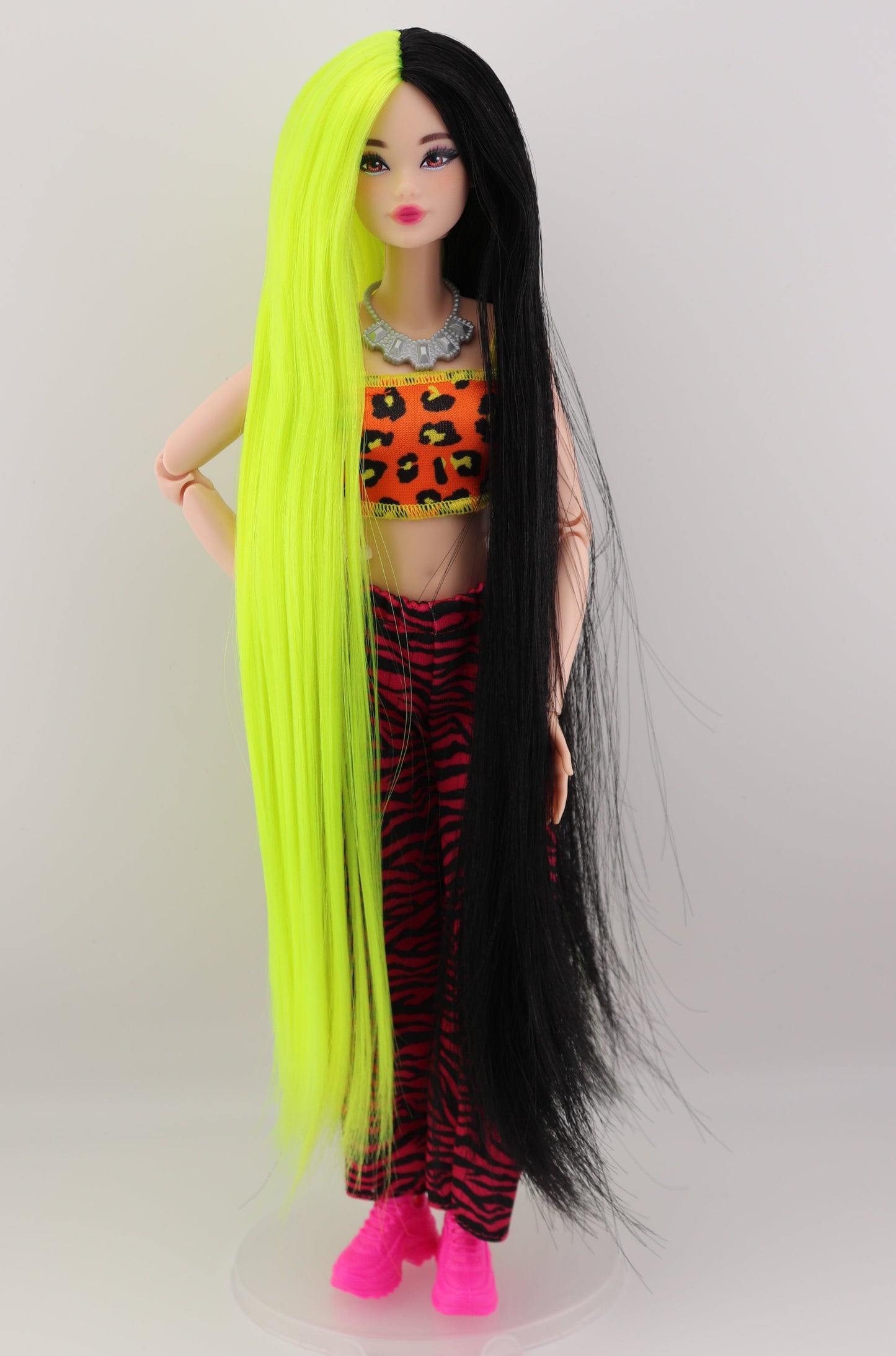 Billie Eilish inspired OOAK Barbie with Odile Face