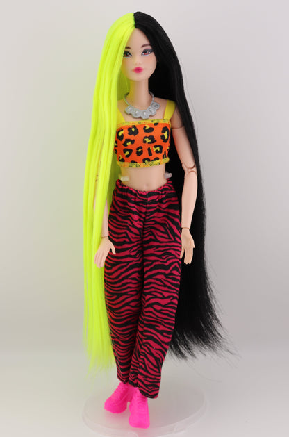 Billie Eilish inspired OOAK Barbie with Odile Face