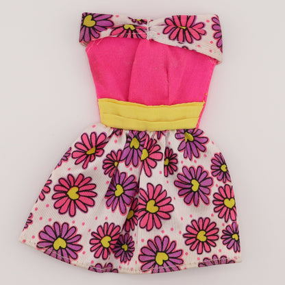 Pink Heart Flower Print Dress