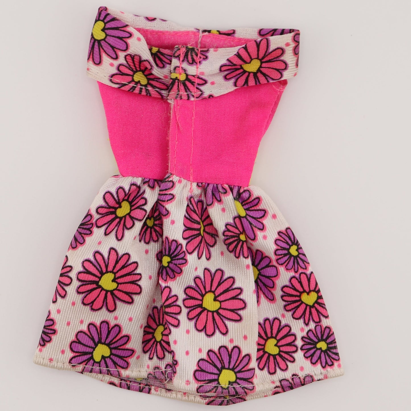 Pink Heart Flower Print Dress