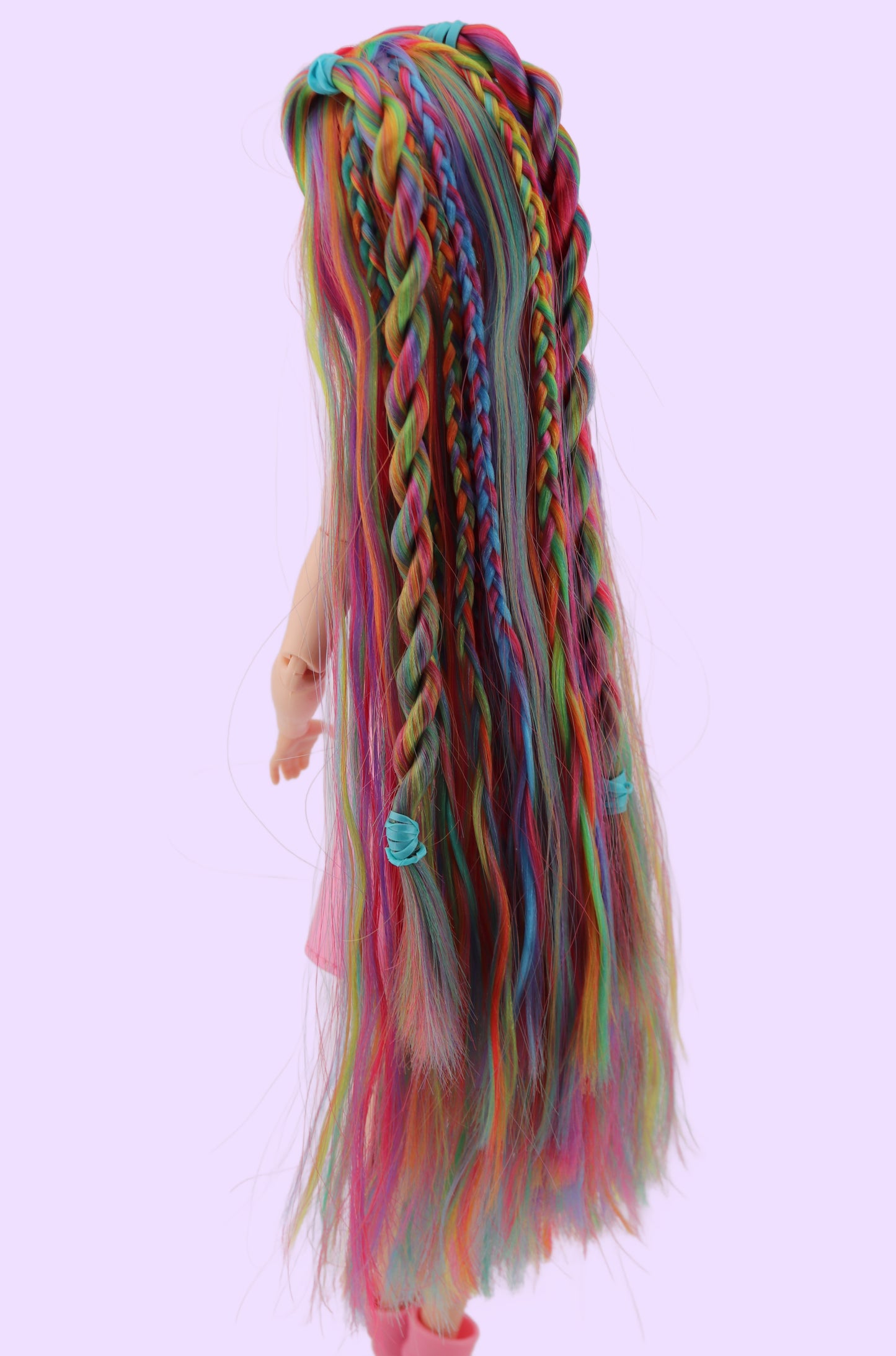Rainbow Hair Custom Odile Barbie Rerooted