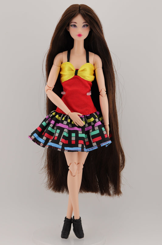 Brunette Odile Barbie on Made to Move Body Rerooted