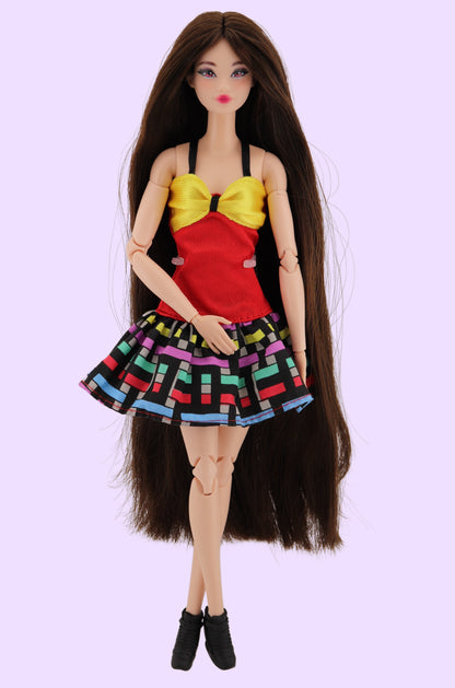 Brunette Odile Barbie on Made to Move Body Rerooted