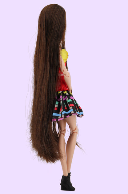 Brunette Odile Barbie on Made to Move Body Rerooted