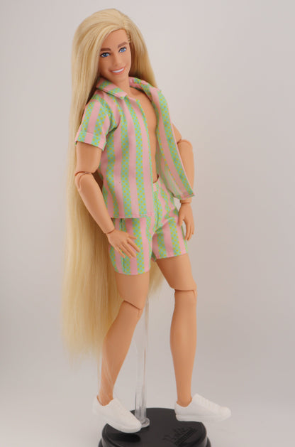 Ken from the Barbie Movie with Long Rerooted Hair