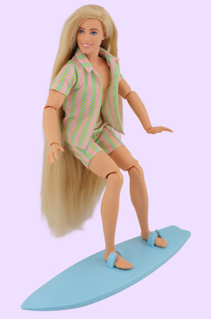 Ken from the Barbie Movie with Long Rerooted Hair