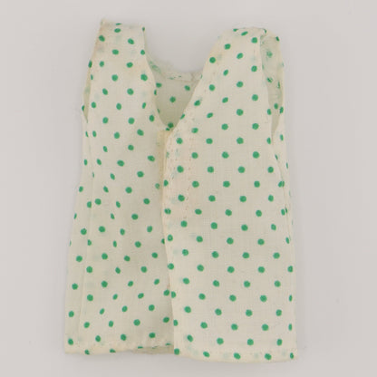 White Top with Green Polka Dots and Lace