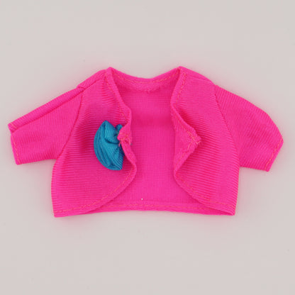 Hot Pink Shrug with Blue Flower