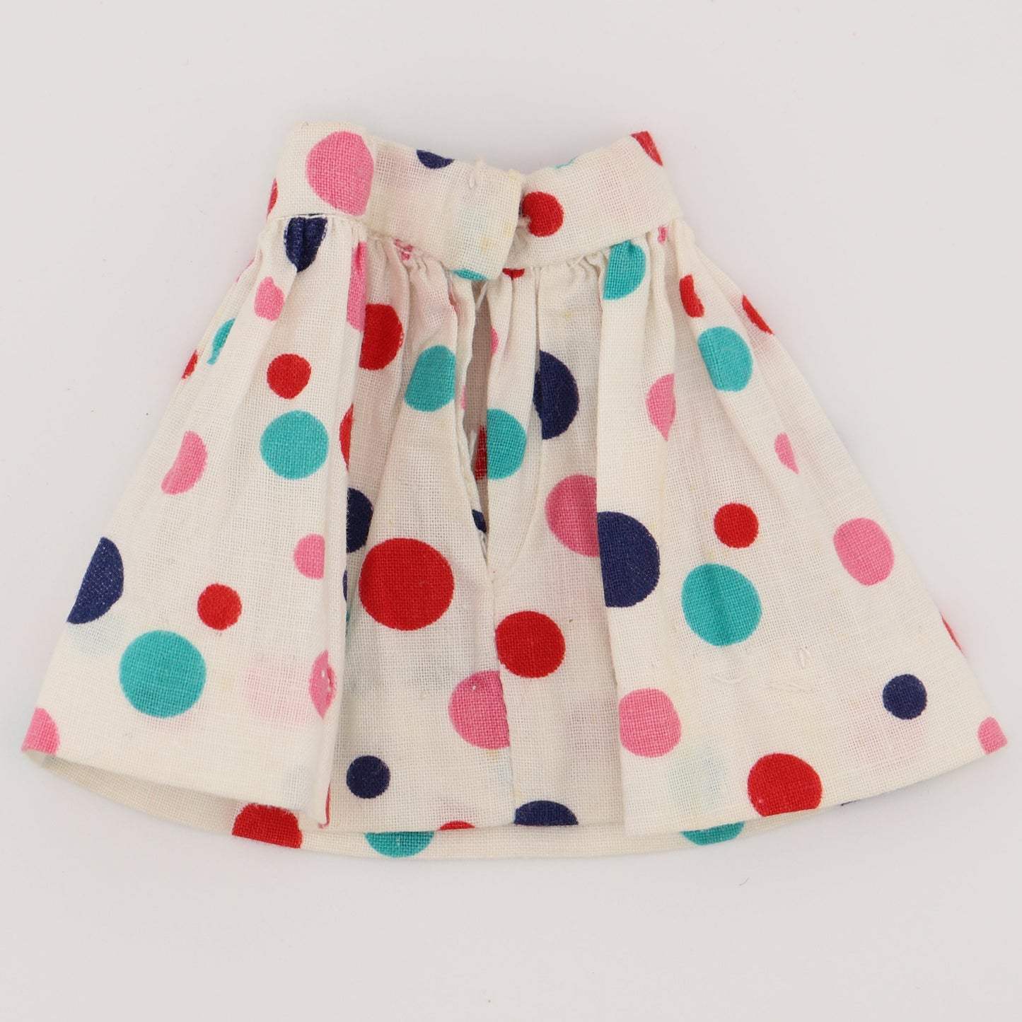 White Multi-Color Polka Dot Skirt