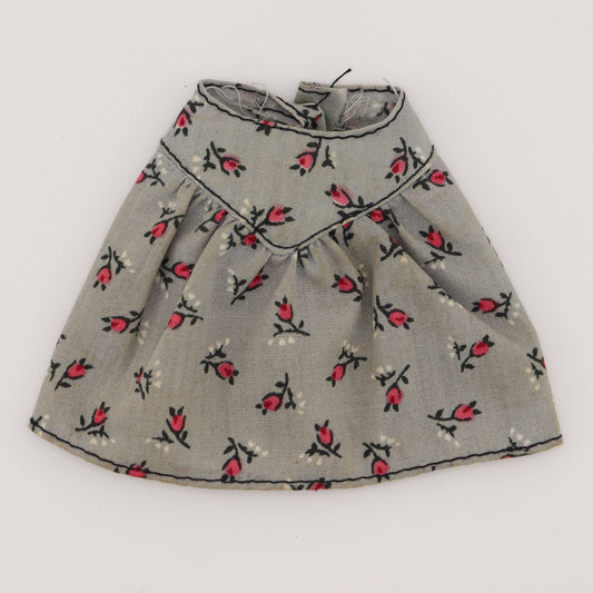 Grey Skirt with Pink Flowers