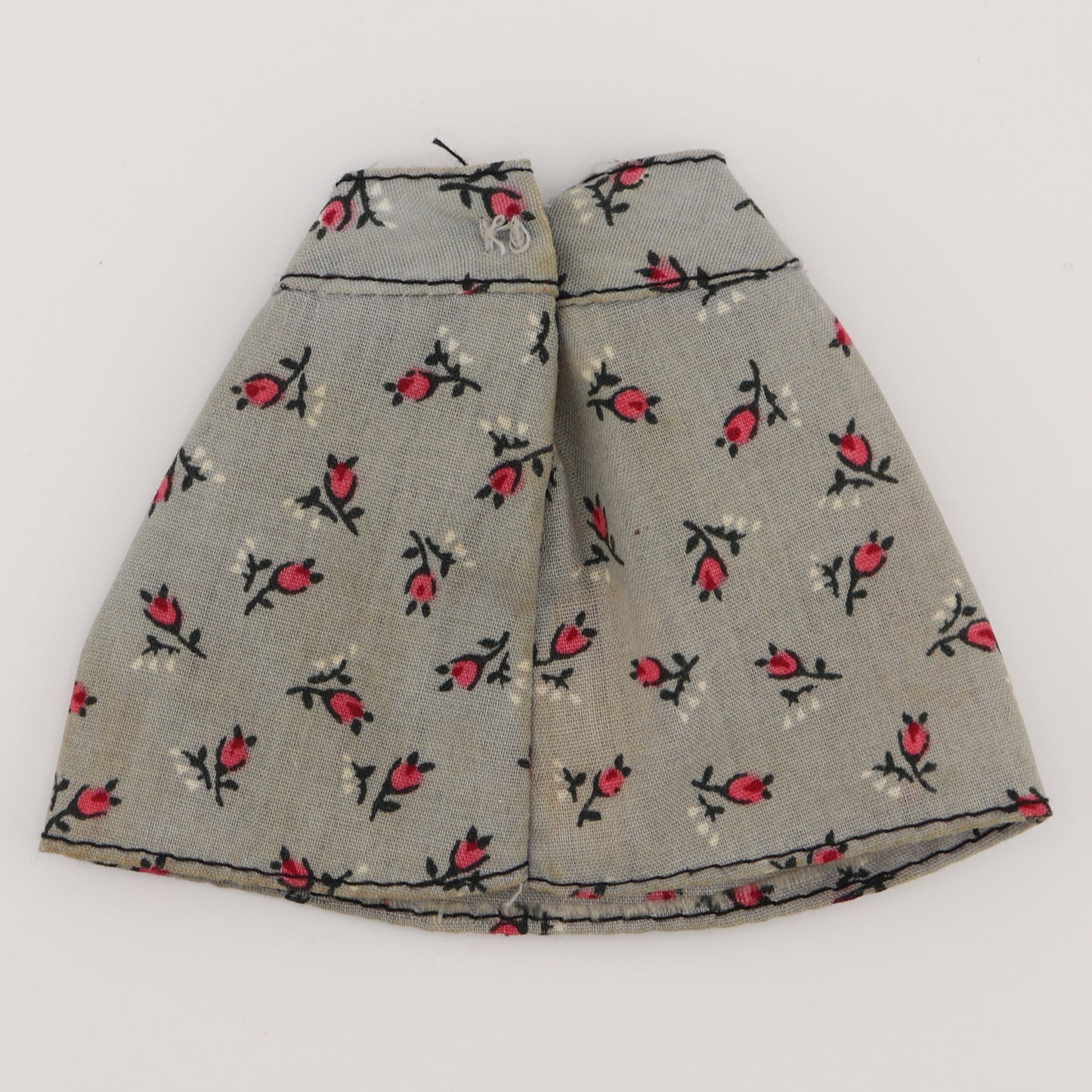 Grey Skirt with Pink Flowers