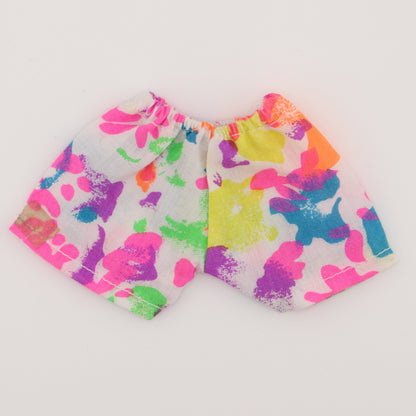 Neon Splatter Print Shorts