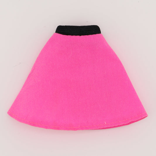 Bright Pink Skirt with Black Waist