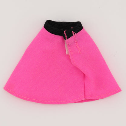 Bright Pink Skirt with Black Waist