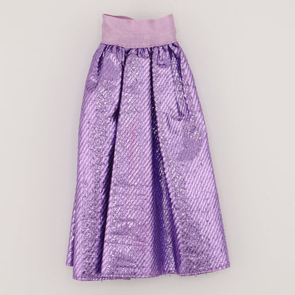 Purple Metallic Long Skirt