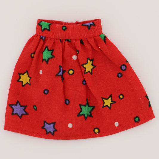 Red Star Print Skirt