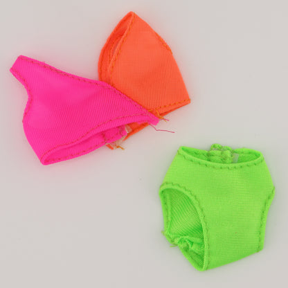 Neon Pink, Orange and Green Bikini for Barbie