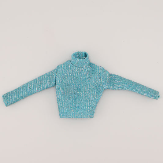 Light Blue Sparkly Long Sleeve Fashion Avenue Turtle Neck (1996)