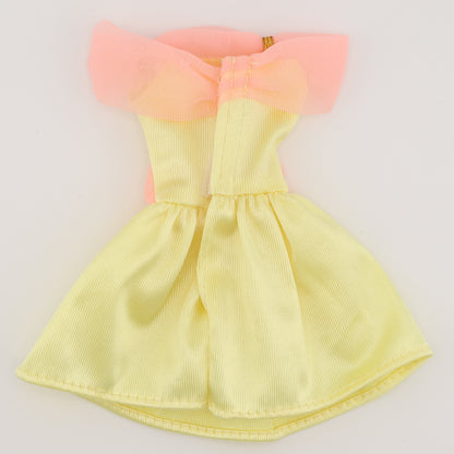 Light Yellow Dress with Peach and Gold Trim