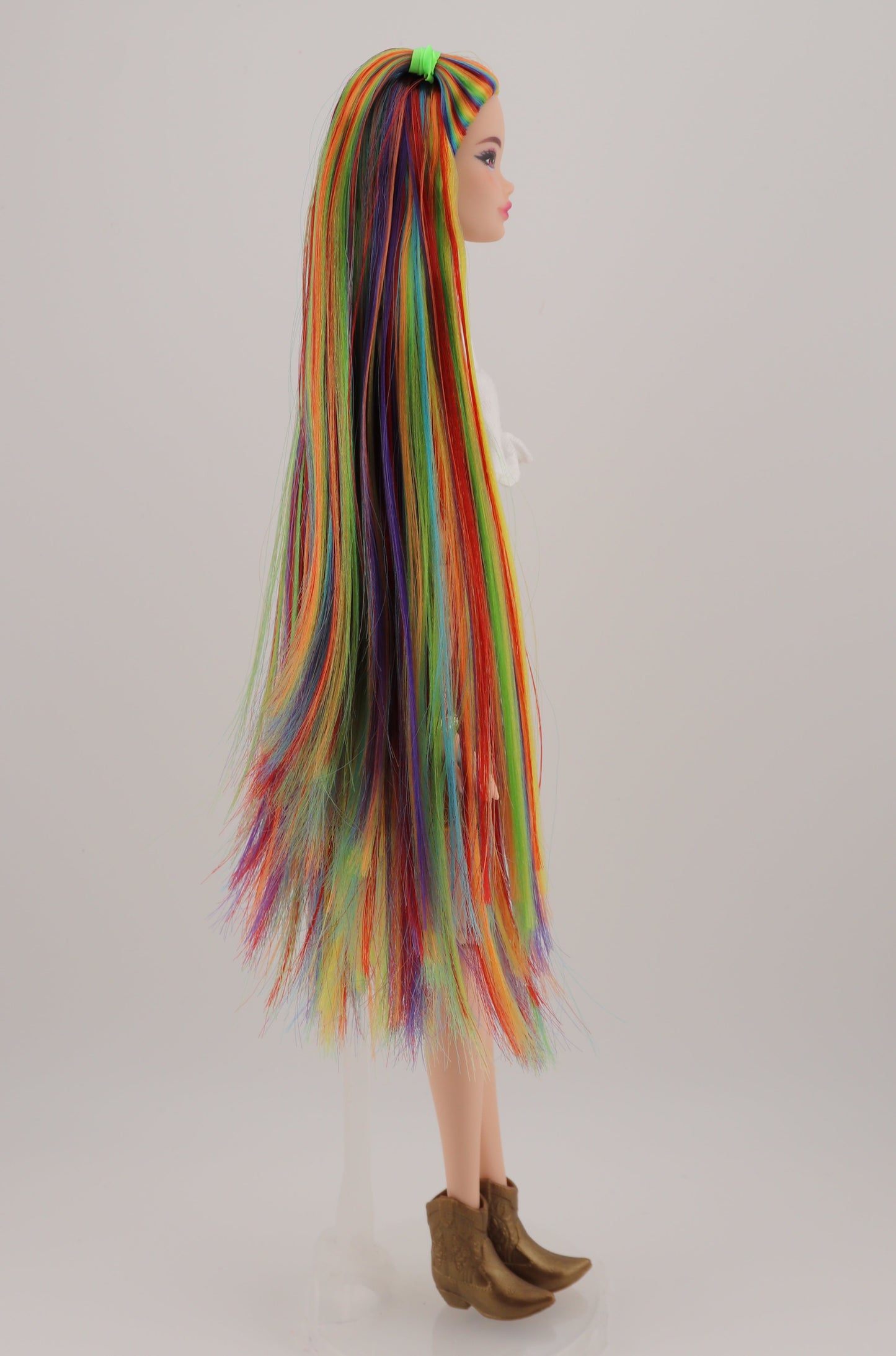 Bold Rainbow Hair Custom Odile Barbie Rerooted