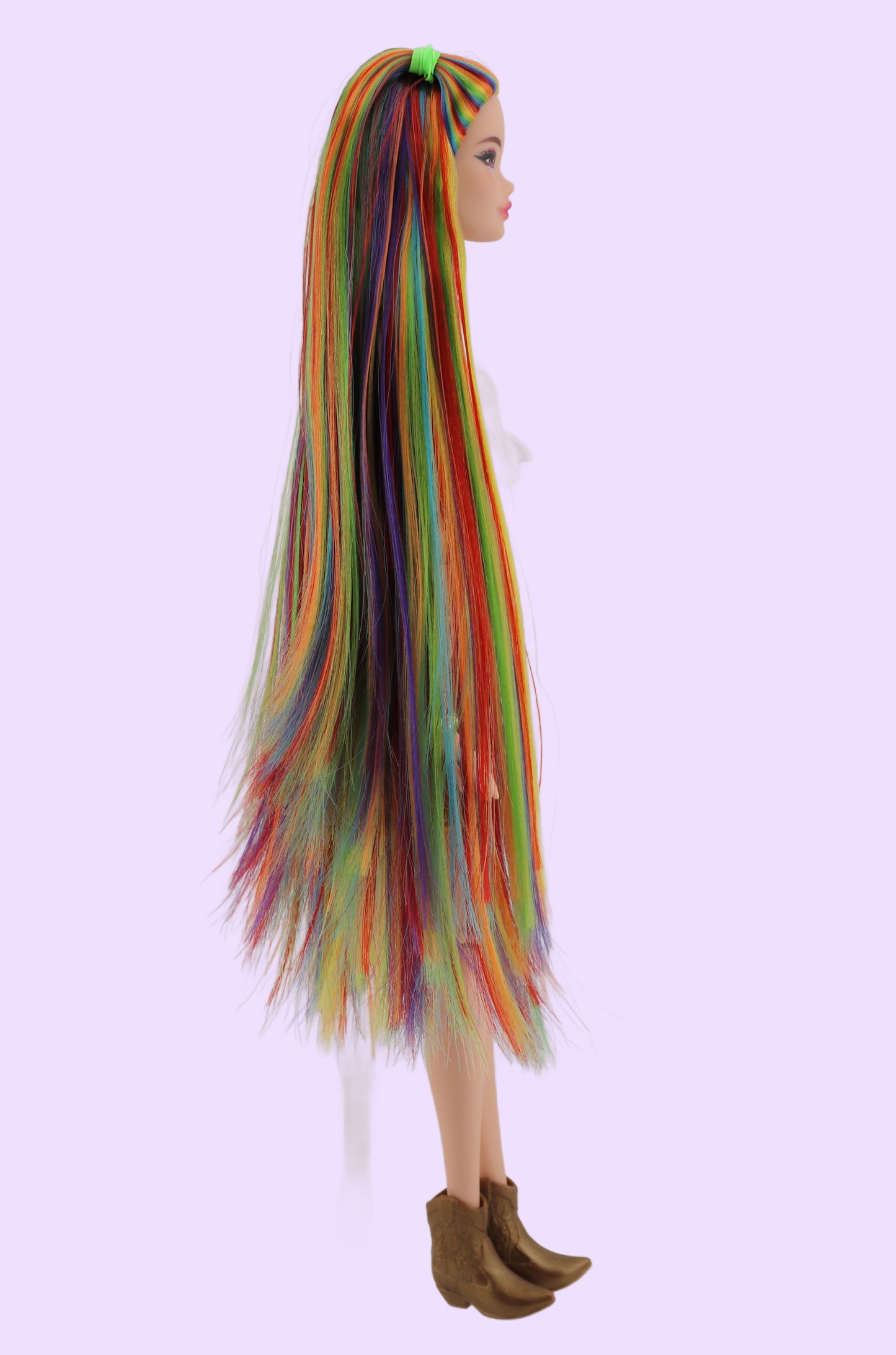 Bold Rainbow Hair Custom Odile Barbie Rerooted