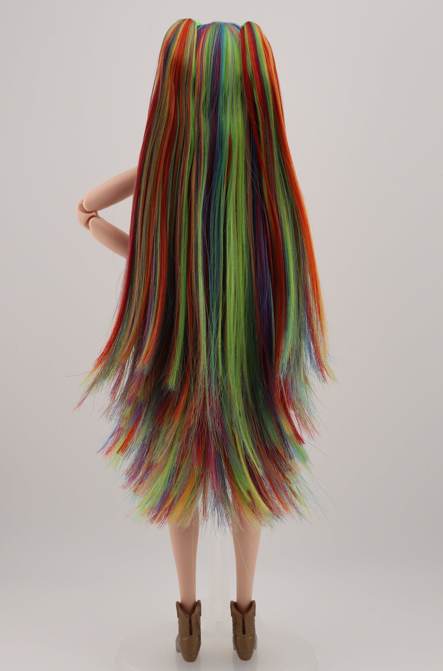 Bold Rainbow Hair Custom Odile Barbie Rerooted