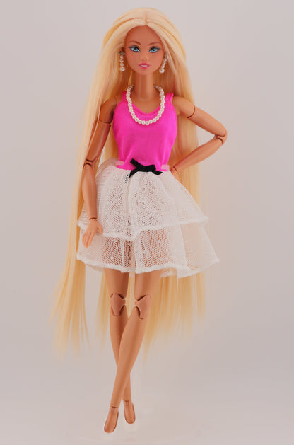 Pink Odile Mermaid Rerooted Blonde Made to Move Custom Barbie