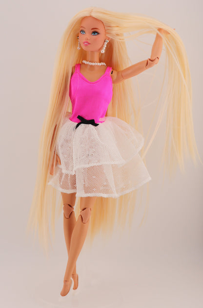 Pink Odile Mermaid Rerooted Blonde Made to Move Custom Barbie