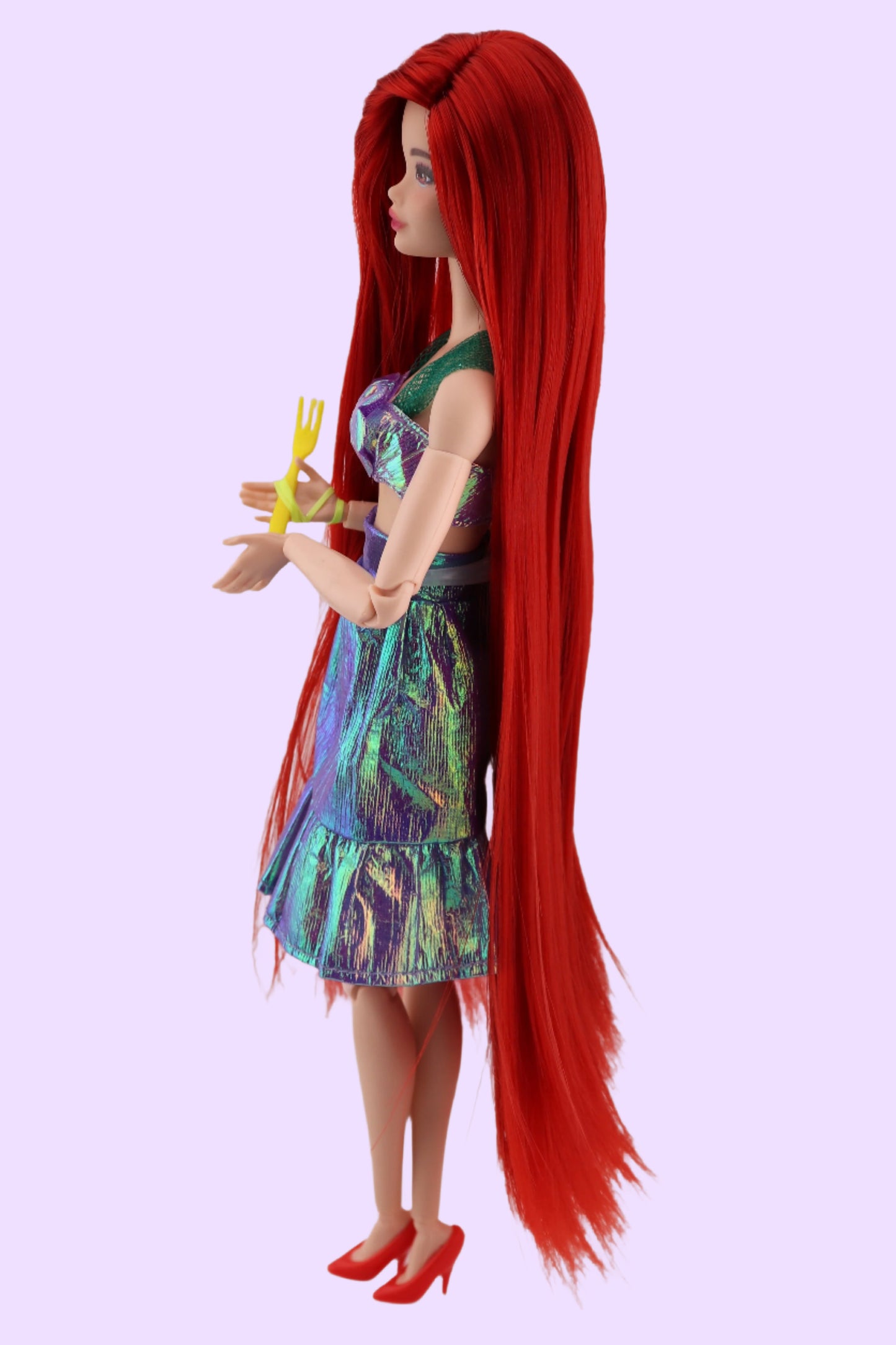 Barbie as Ariel The Little Mermaid Custom Rerooted Red Hair Odile